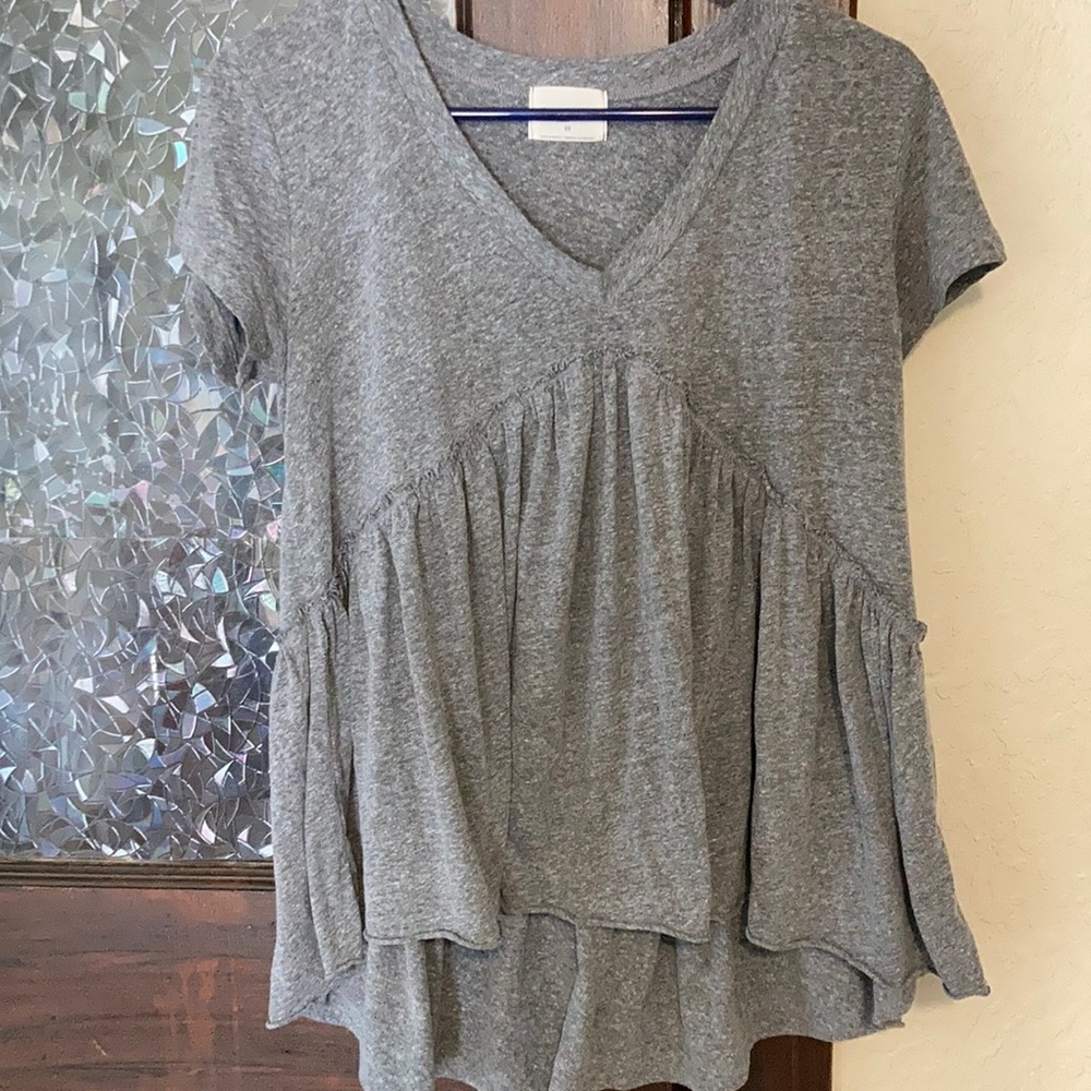 Gray peplum top